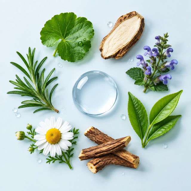 七重植物複合精萃成分意象圖