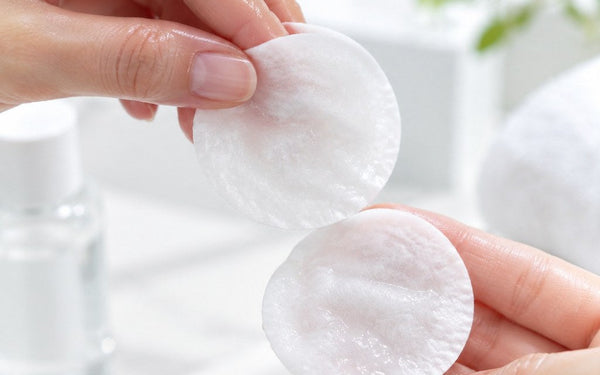 Soaked cotton pads, ready for a compress